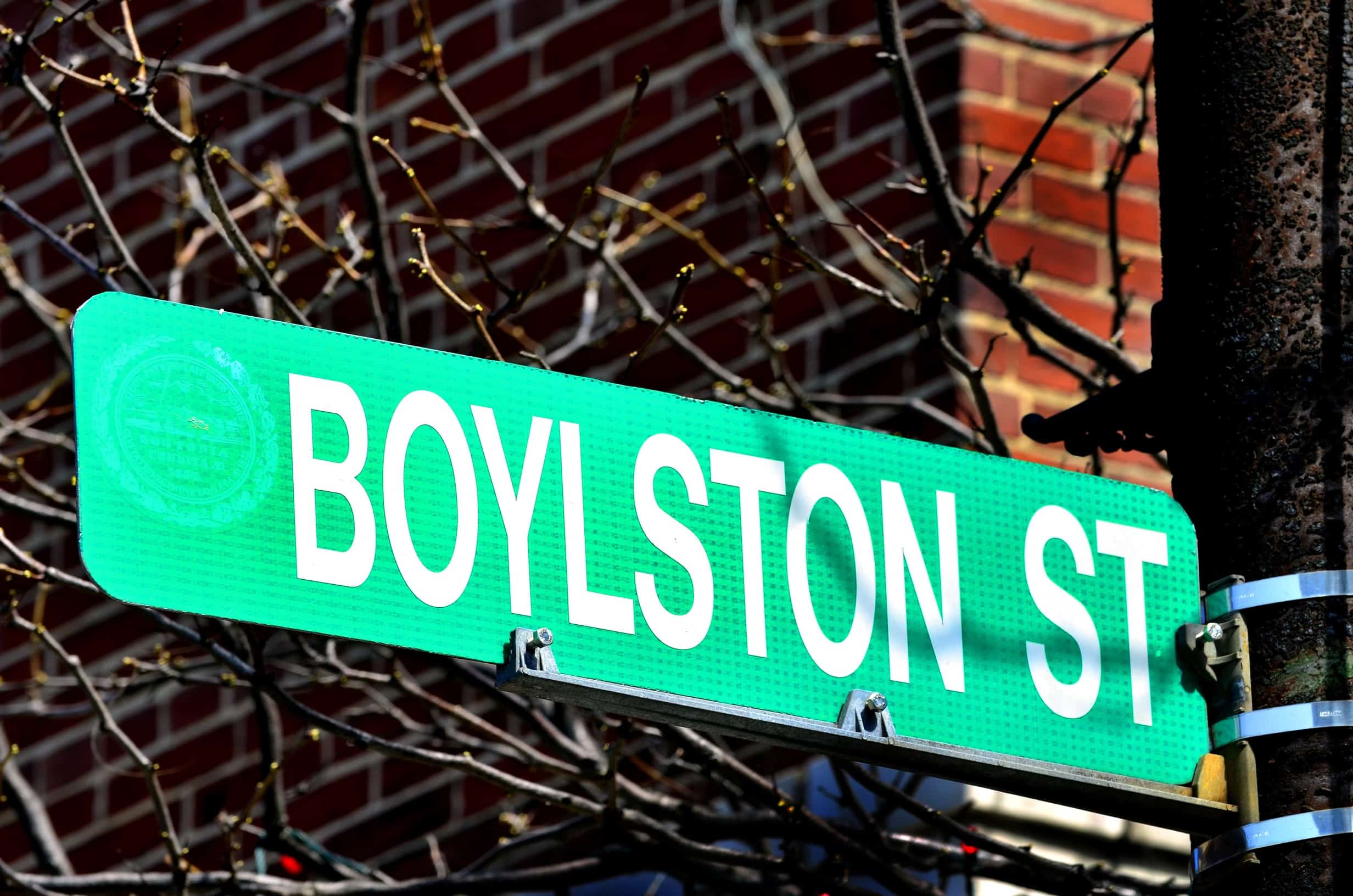 Boylston Street Sign site of 2013 Boston Bombings